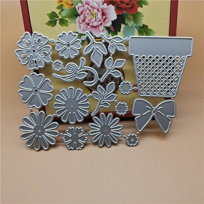 Вырубные штампы для цветочных горшков своими руками Вырубные штампы для тиснения Вырубные штампы из углеродистой стали 14x10cm серебряный