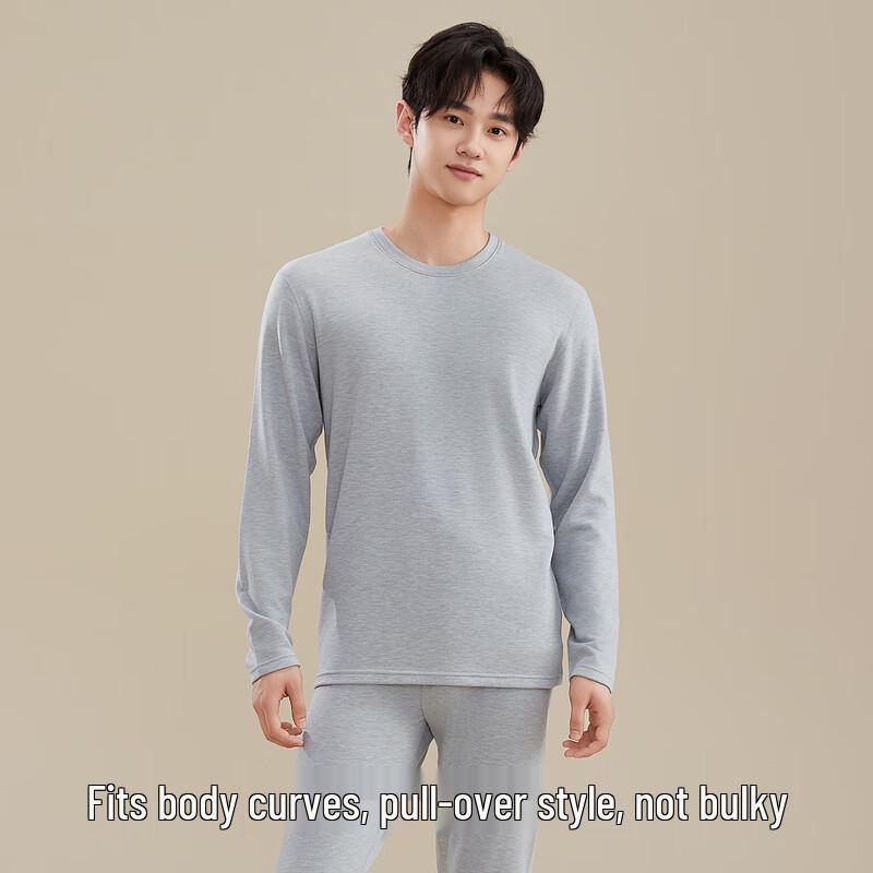 FUNIBAOLUO Herren Samt Seide Tech Warm Thermounterwäsche Set