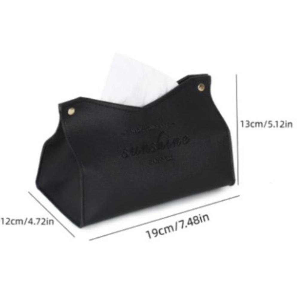 Solid Color Napkin Holder Multi-purpose Tissue Paper Storage Bag Dustproof Tissue Box  Desktop