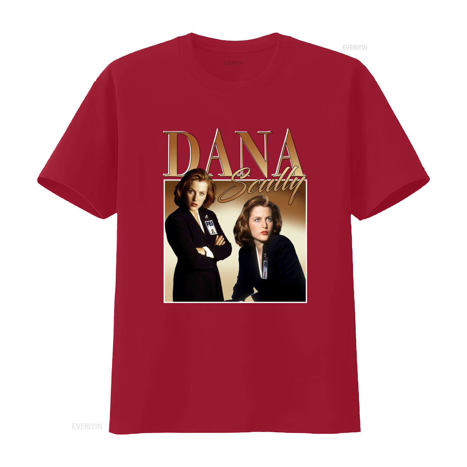 Tha012501 The X Files Gillian Anderson Dana Scully 90S T Shirt For vintage Washed Stretched fashion Comfortable streetwear S