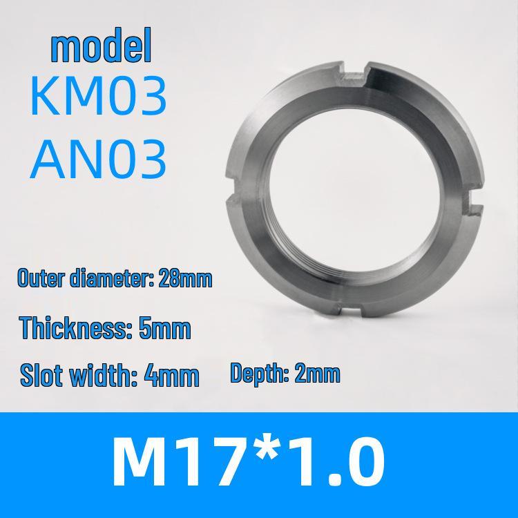 AN Locking Slotted Round Nut Set with KM Lock Washer (AW0405-14)