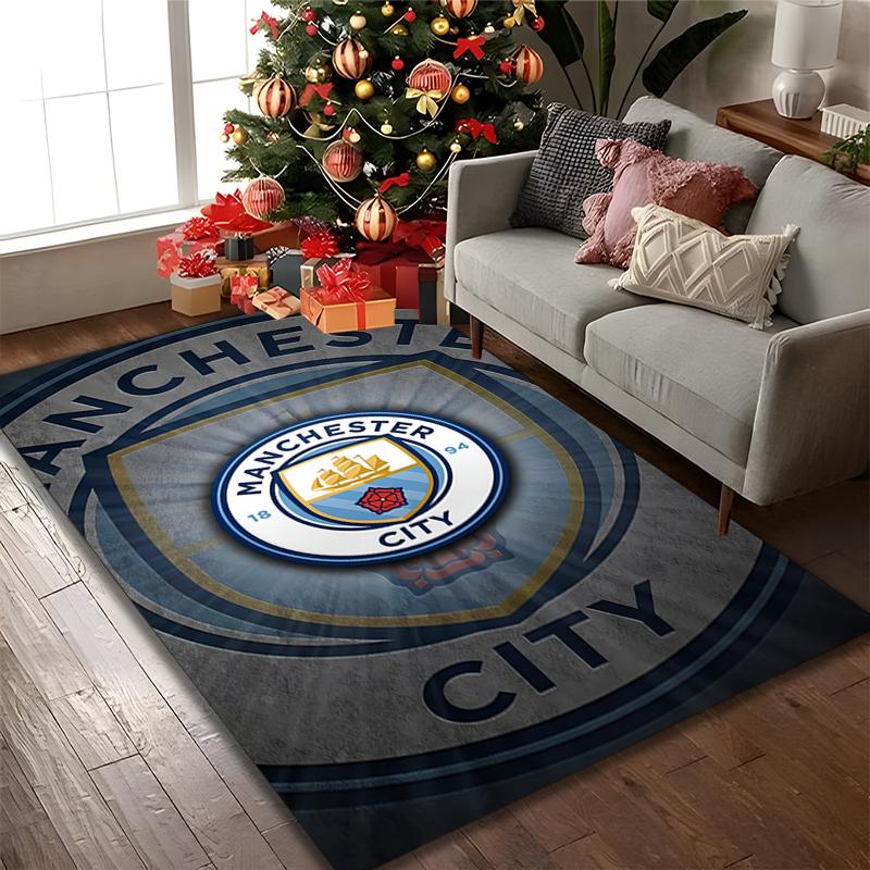 1pc Digital Printed Chair Rug for Home Office Use, Manchester United Manchester City Carpet Appropriate for All Seasons, Soft Area Carpet