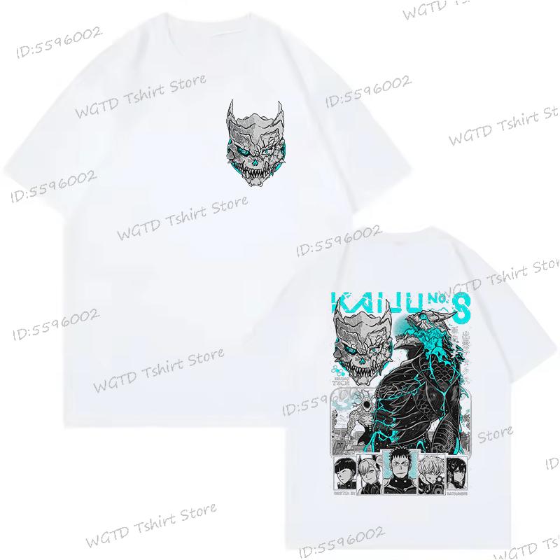 Japonské Anime Kaiju No 8 Cool Tričko Topy Anime Kreativní Potisk Pánské Dámské Trička Dárek Topy Monster 8 Vintage Trička Pánské Oblečení
