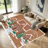 Christmas Pattern Square Area Rug Comfort Indoor Floor Carpet For Home Holiday Gift