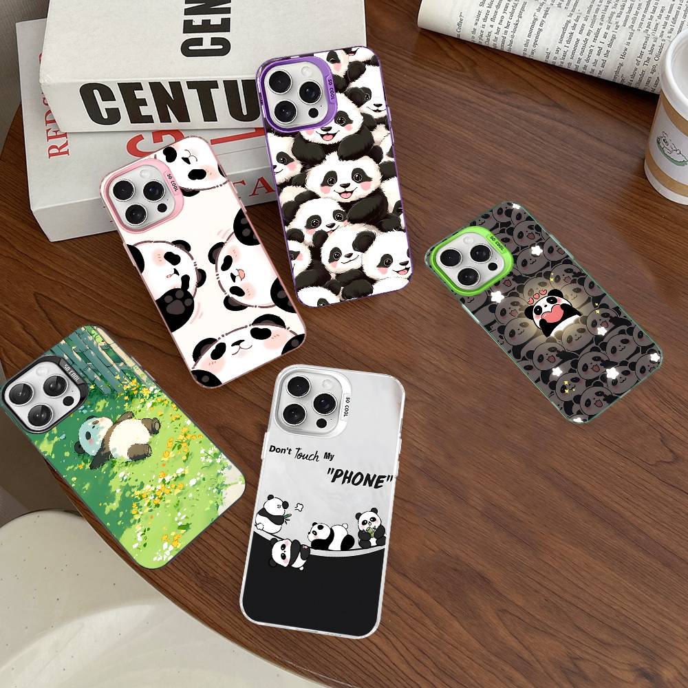 Ver Aesthetic Panda Cute For IPhone 13 14 15 16 17 Pro Max 11 12 Plus 17 Air Phone Case Color Matte Cover