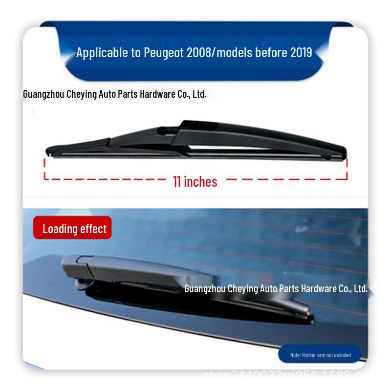 Compatible Rear Wiper Blade Rubber Strip for Peugeot 307, 206/207, 2008/3008/4008/5008