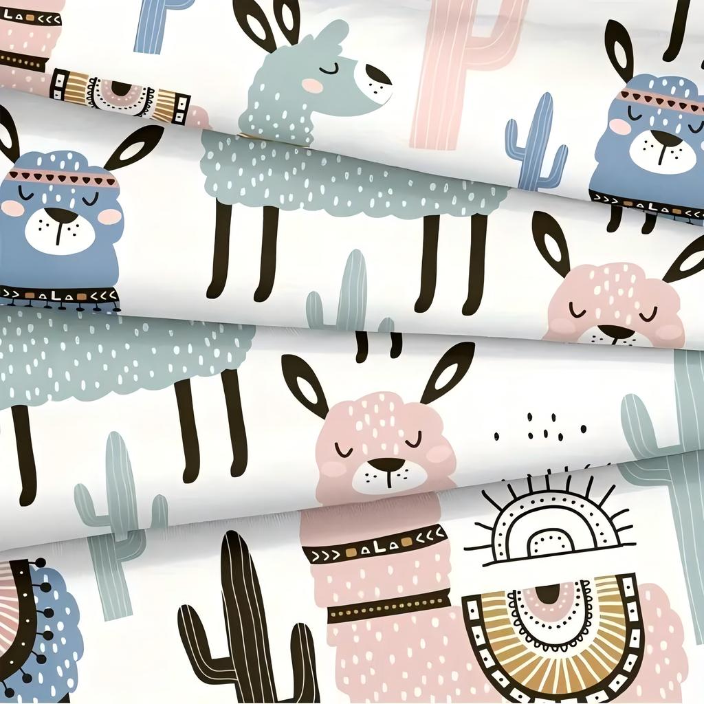 Cactus Alpaca 3D Printed Quilt Cover Cute Cartoon Animal Bedding Cover Pillowcase Luxury Home Textiles Floral Duvet Cover Sets