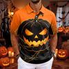 Men's Halloween Printed Trendy Short Sleeve T-Shirt Casual Top