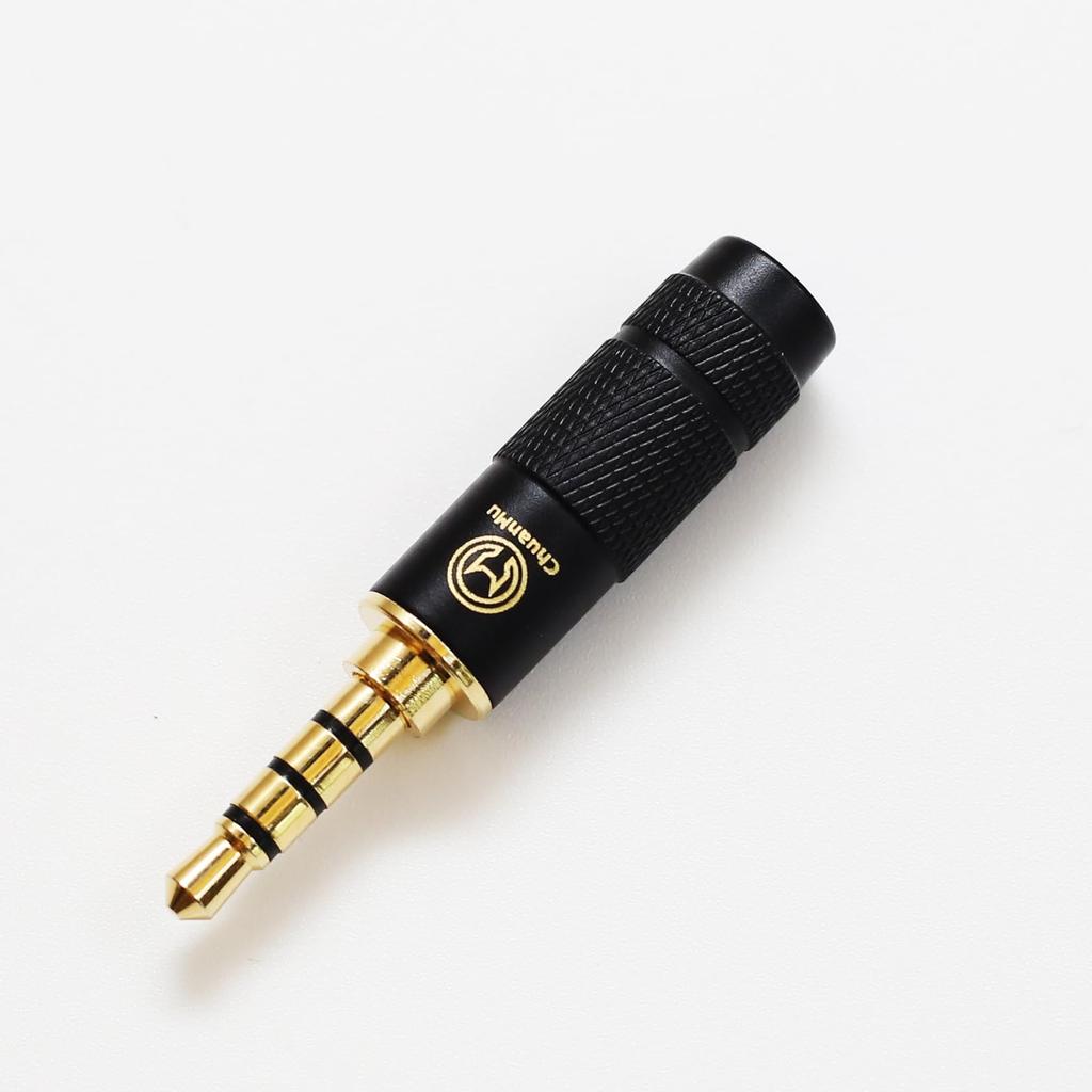 [Kawaki] DIY Audio Plug 3.5mm 3-pole Stereo Gold-plated Terminals Metal Shell Cable Making AUXHeadphone Compatible [P188] 8 Pieces