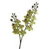 Artificial Moth Orchids 2 Fork Realistic Fake Silk Flower Wedding Party Home Office Table Centerpiece Faux Phalaenopsis Floral Branch Decoration