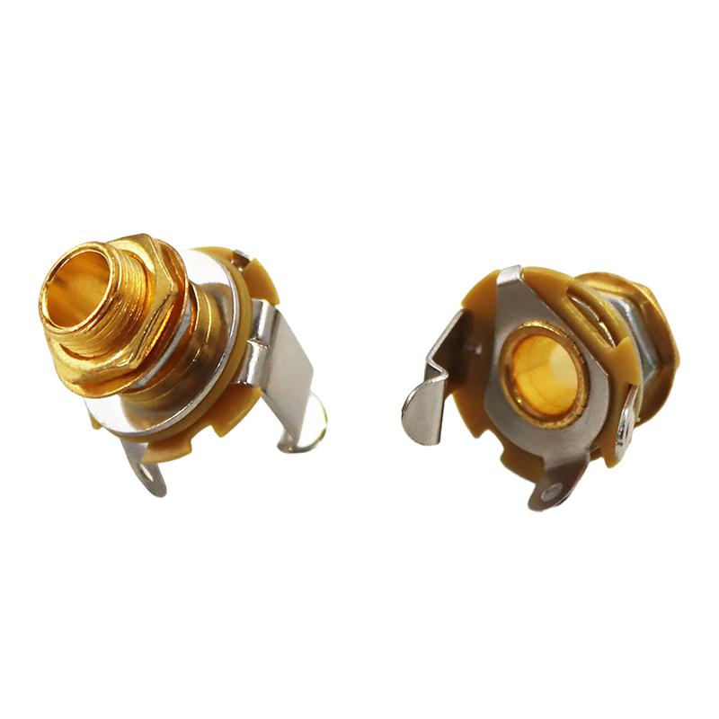 1Pcs Guitar Input Output Jack Socket 6.35Mm 1/4" Mono Phone Jack For Electric Guitar Bass Parts Replacement