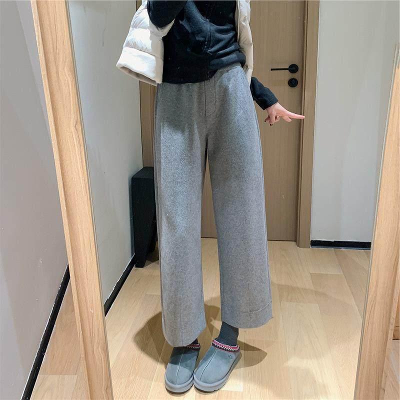 2026 Autumn/Winter Pear-shaped Petite Slimming Thick Yamamoto Cropped Casual Pants for Women M