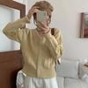 Autumn and winter new round neck lace knitted cardigan top women's soft waxy solid color gentle wind sweater jacket