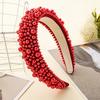 Imitation Pearl Hair Hoop Wide Heightened Headband Flexible Comfortable Fit Hair Hoop Hair Accessory