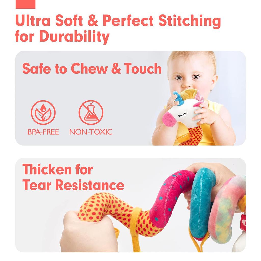 Baby Colorful Unicorn Caterpillar Animal Bed Package Bed Hanging Baby Comfortable Toy Safety Seat Comfortable Toy Inside Car