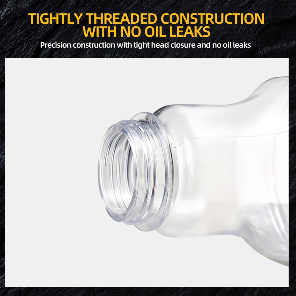 250ml Öler Fettpressen Ausrüstung Transparent Hochdruckpumpe Öler Schmierölkanne Kunststoff Maschinenöltopf Verlängerter Schlauch