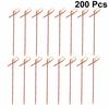 OUNONA Disposable Bamboo Toothpicks, Thick Knotted, 200-Piece Set, 12cm, for Fruit, Appetizers, Sushi, Sandwiches, Hamburgers, Cake Toppers, Party Sup