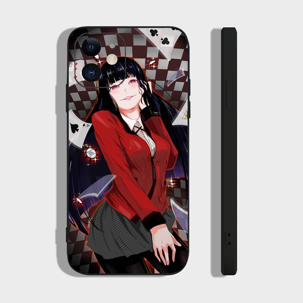 Anime K-Kakegurui Phone Case For IPhone 17 Air 16 15 14 13 Pro Max 11 12 Black Silicone Cover