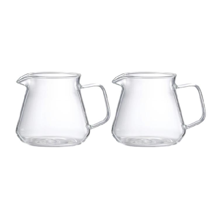 

Multiuse Glass Coffee Server Tea Pouring Kettles Coffee Carafe With Ergonomic Handle Great For Home Brewing Coffee 2PCS