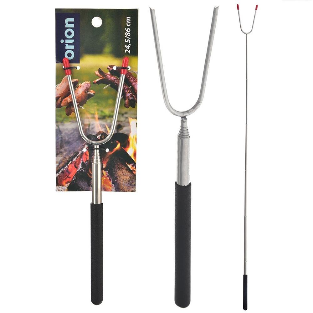 Steel extendable campfire stick, 24.5-86 cm