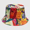 Dye Tie Fisherman Hat Uv Protection Assorted Colors Print Butterfly Cat Leaf Cap