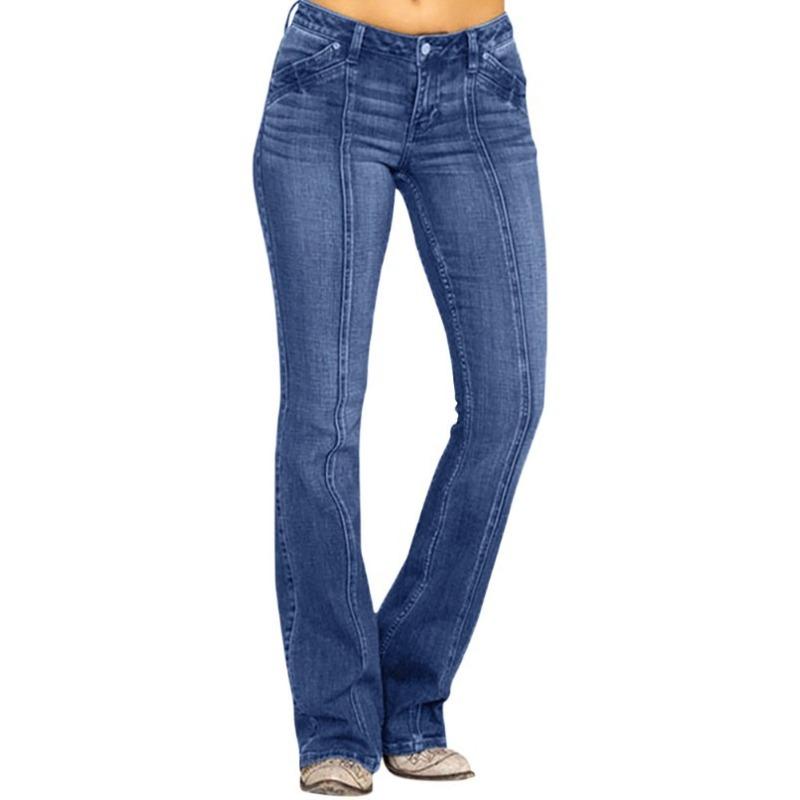 Women's Retro Washed Low Waisted Flared Jeans 2025 New Fashion Casual Wide-leg Pants Female Sexy Denim Street Trousers Y2K Bottoms