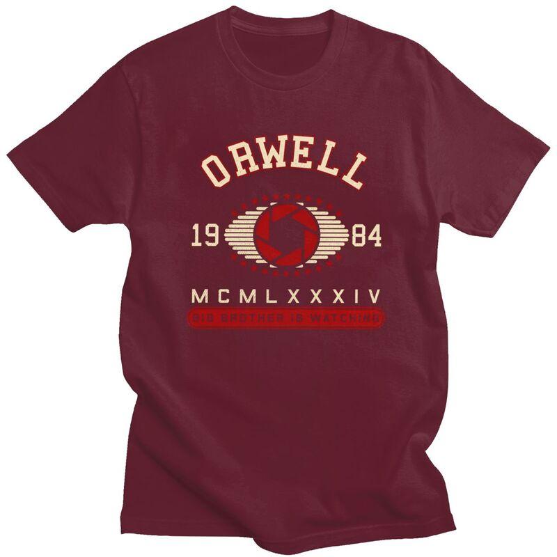 1984 George Orwell Quotes Tshirt Men Women Short Sleeves Fashion Casual Clothing Summer Loose Oversized 100 Cotton Tee Tops