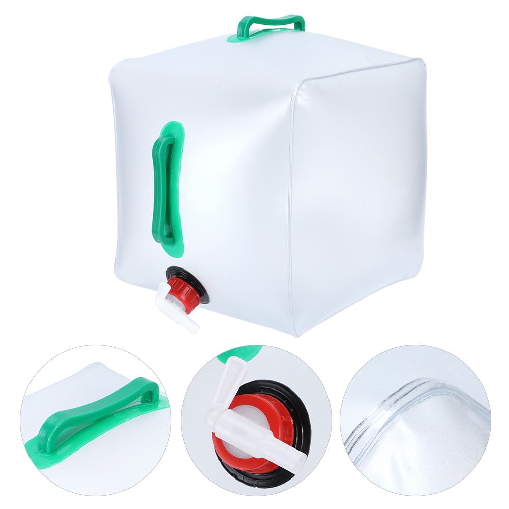 20L Collapsible Water Bag Folding Bucket Container Portable Water Carrier for Outdoor BBQ