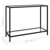 VidaXL Table console Transparent 100x35x75 cm Verre trempé 322835