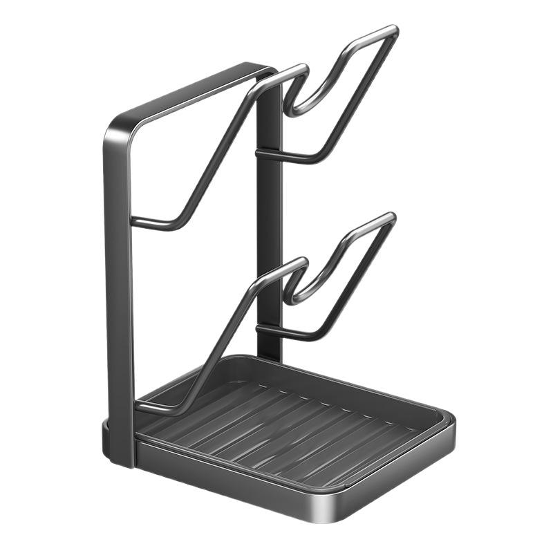 Multifunctional Kitchen Countertop Pot Lid and Cutting Board Rack