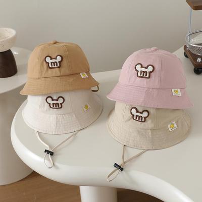 Korean Style Children's Cartoon Wide Brim Fisherman Hat for Spring/Autumn - Trendy Outdoor Sun Protection
