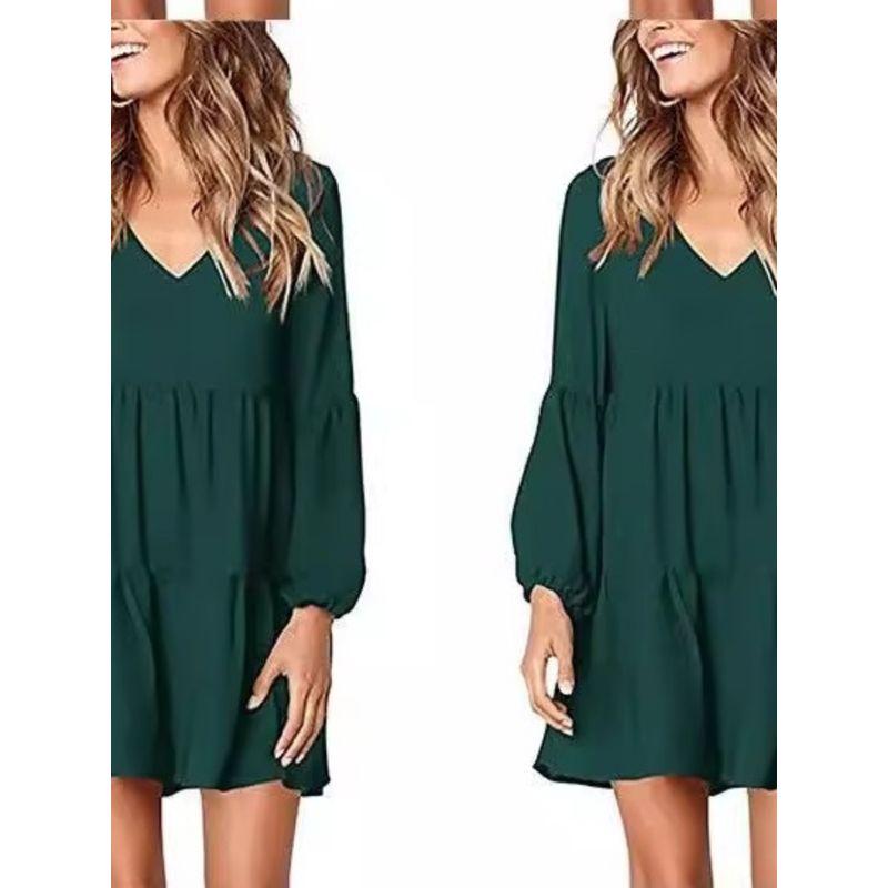 Sexy V-neck Long Sleeve Loose Dress Sexy V-neck Long Sleeve Loose Dress