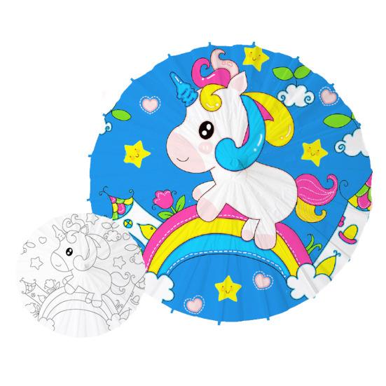 40/60CM DIY Hand-Painting Paper Umbrella Chinese Style Decorative White Oil-paper Umbrella with Wooden Handle Kids Coloring Oriental Umbrella Crafts