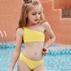 Girls Holiday Cute Solid Off Shoulder Bikini Set Two Piece Swimsuit Bathing Suit