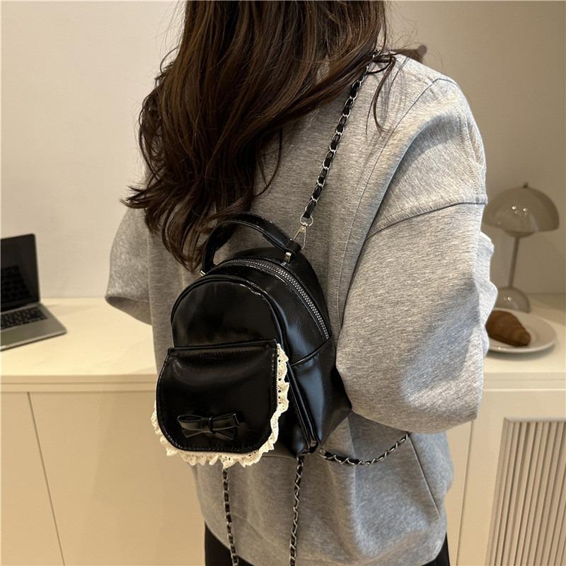 New Niche Fashion Mini Backpack Senmeng Casual Commuting Bow Backpack Small Schoolbag