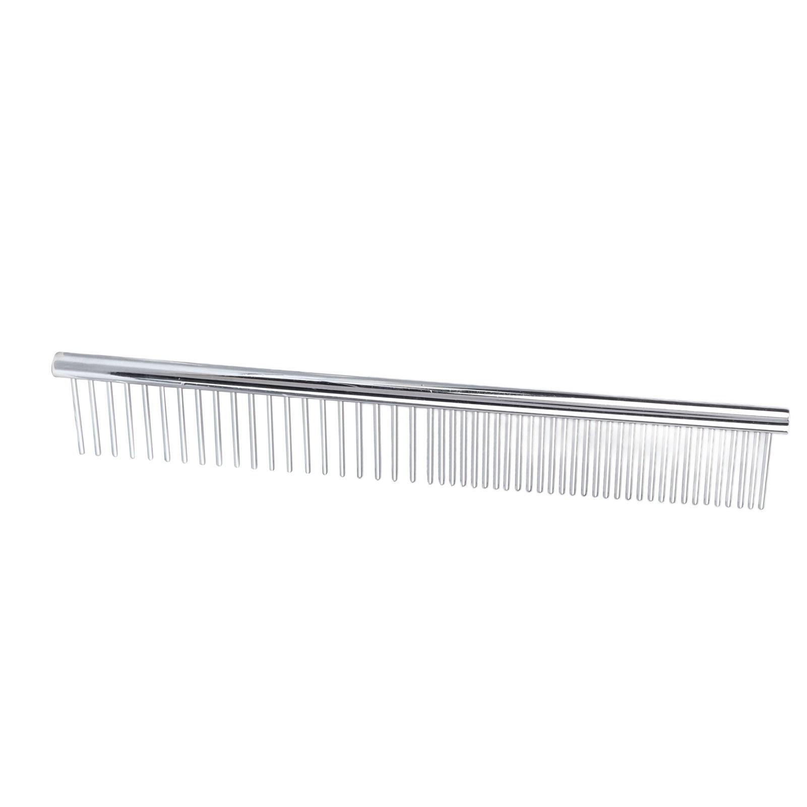 

Pet Comb Metal Rounded Ends Knots Removal Cat Dog Grooming Comb for Long Short Haired Pets 92426 S S