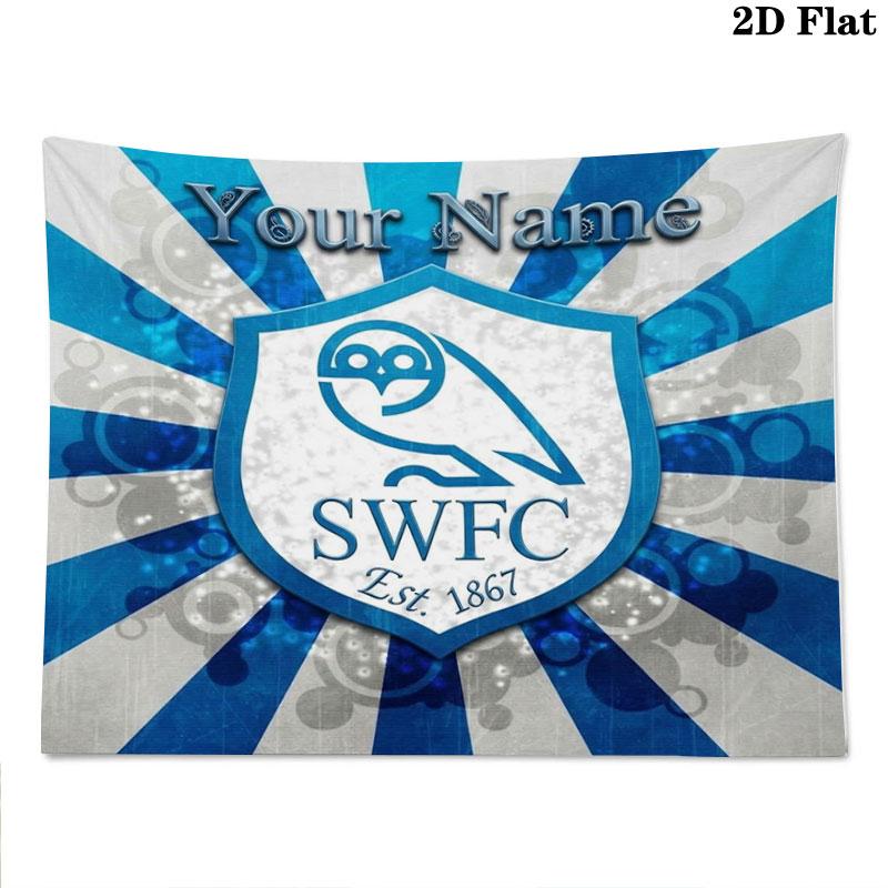 Sheffield Wednesday Football Club Custom Name Wall Tapestry Aesthetic Wall Hanging Printed Fabric Blanket Decorative Tapestries for Bedroom Living Roo