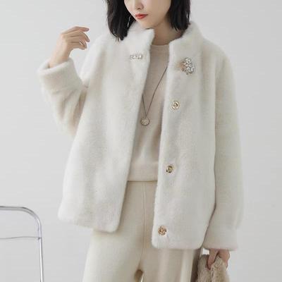 Women's Super Warm Fur One-piece Jacket, Environmentally Friendly Fur, Warm But Not Cold
