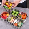 6/8 Grid Seasoning Storage Box Rectangular Dessert Ingredient Box Food Preparation Box  Hot Pot
