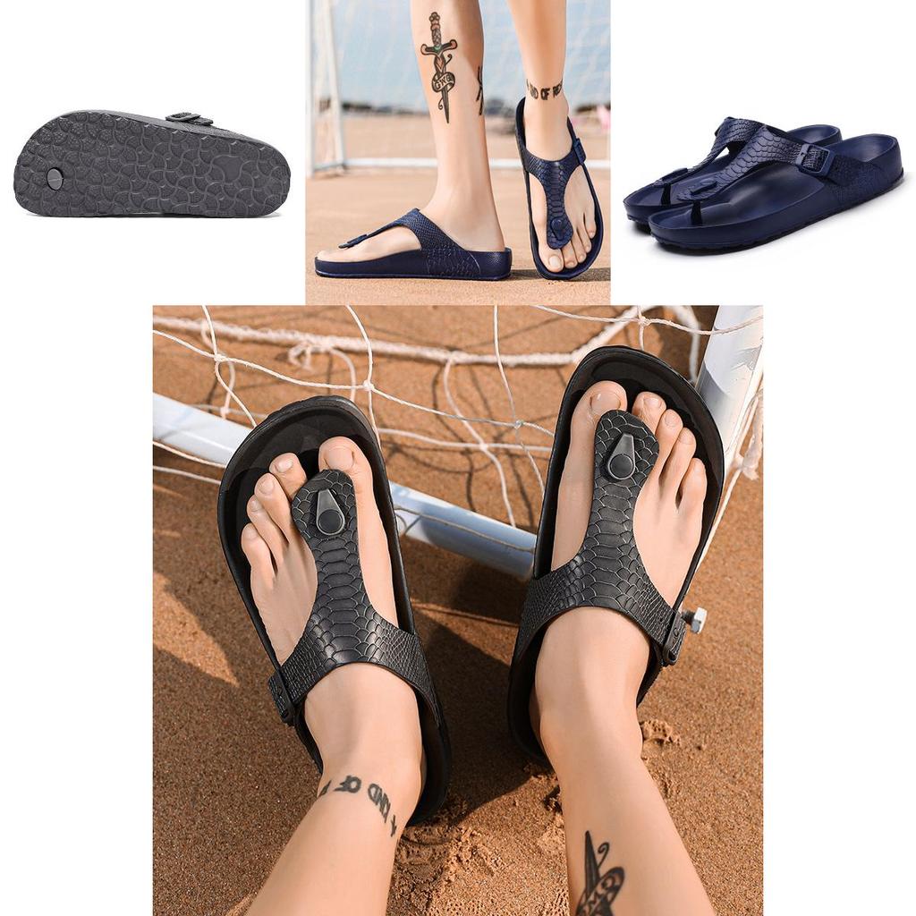Stylish Men's Casual Flip-flops Shoes With Quick-drying And Massage Soles