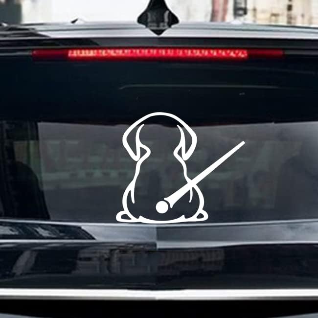 Dog Wiper Sticker for Cars, Waterproof Vinyl Cute Dog Waving Tail Rear Window Windshield Sticker Decal, Funny Lovely Animal Rear Wiper Decoration Cute Puppy, Reflective Wh