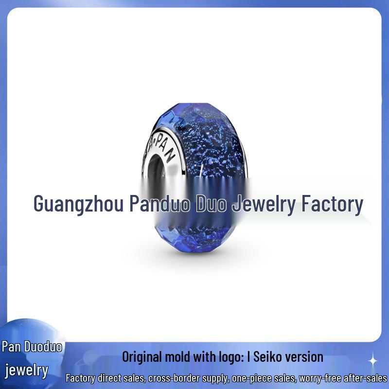 Pandora-Style White Copper Beads: Blue Series Heart of the Ocean & Dream Catcher Pendants