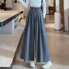 Spring 2025 Plus Size High-Waisted Wide-Leg Acetate Culottes - Slimming, Versatile, and Casual.