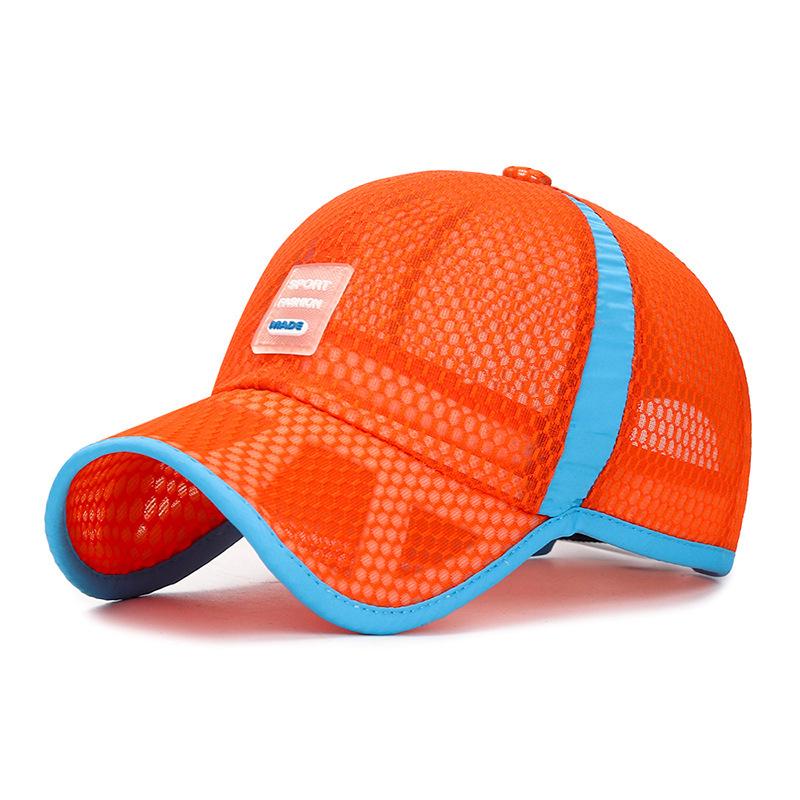 Zhenyueqi Kids' Summer Mesh Sun Hat - Breathable Outdoor Baseball Cap with Hollow Brim