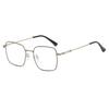 New Sven metal square small frame anti-blue flat glasses women's glasses frame men can be equipped with myopia HC