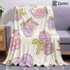 Berry Sketch Lightweight Microfiber Soft Christmas Fleece Blanket Warm Cozy Throw for Bed Sofa Office Travel All Season