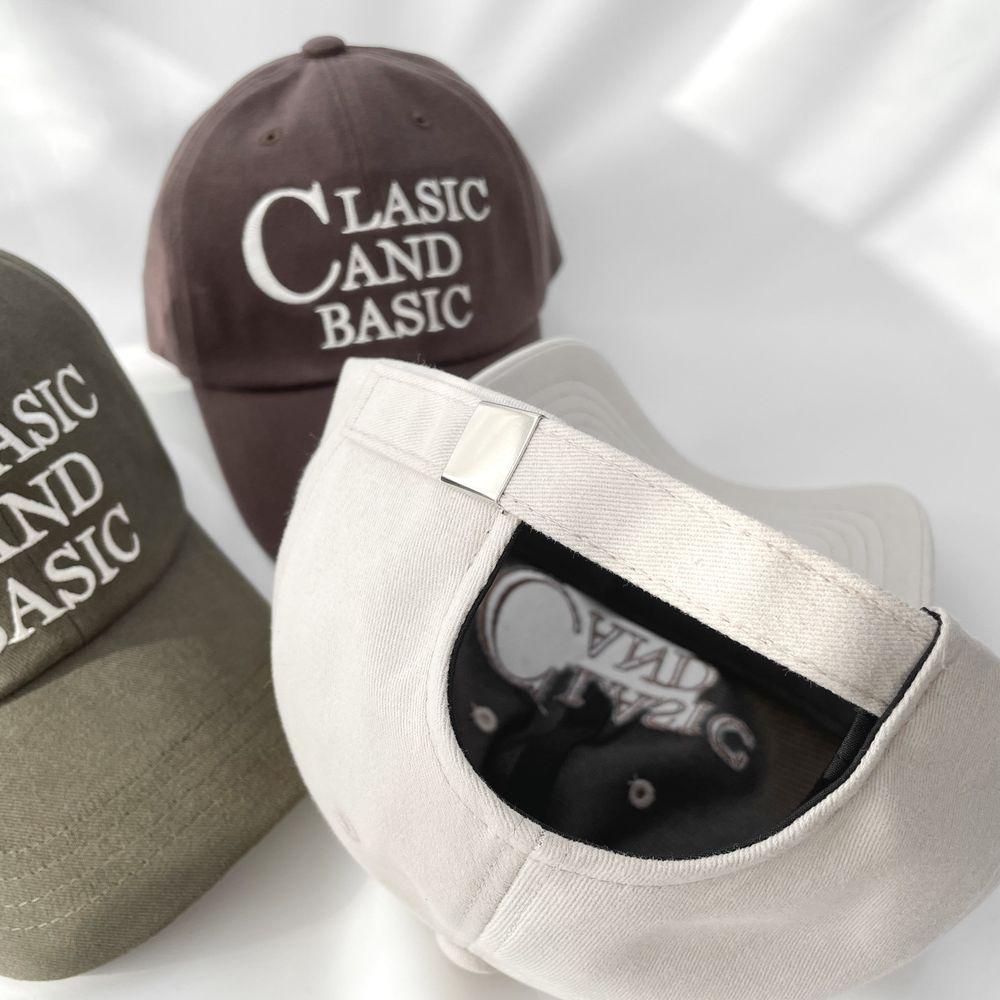 Women's Unisex Lettering Ball Cap Basic Cap