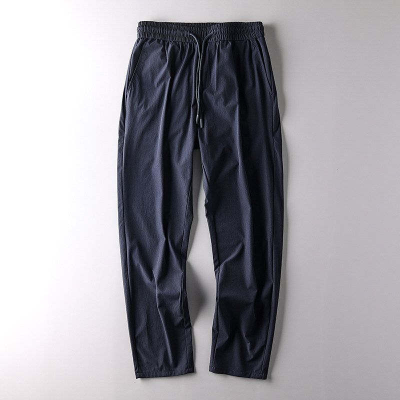 Label-Cutting Cattle Goods Draping Drawstring Export Original Pants Navy blue S