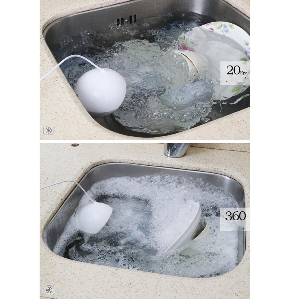 Portable household fruit and vegetable cleaning machine, electric mini dishwasher, turbo electric wave cleaner, USB charging