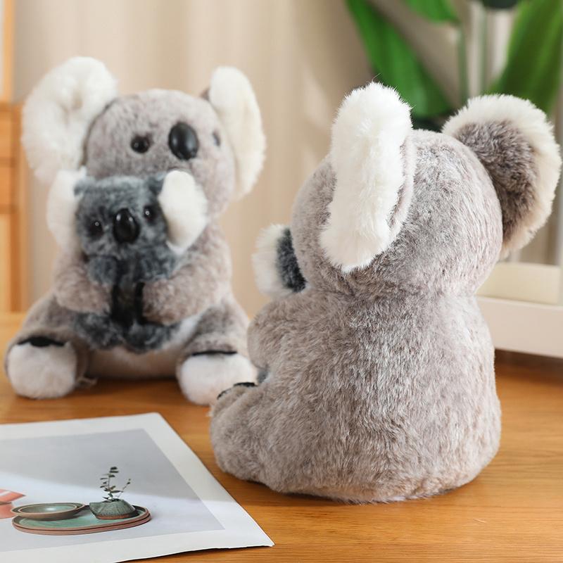 25cm Kawaii Penguin Koala Mother and Son Plush Toys Soft Stuffed Animals Pillow Koala&Penguin Baby Toy Cuddly Gifts Friends Kids